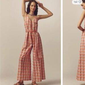 Anthro Corey Lynn Calter Plaid Jumpsuit